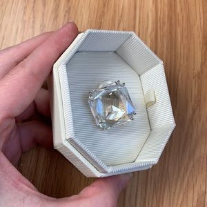 NIB Swarovski Crystal Mesmera single Clip-on earring. Rhodium plated.